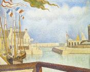 乔治 修拉 : Port-en-Bessin, Sunday